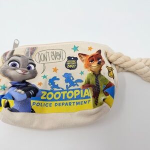 Disney Zootopia Police Department Small Beige Pouch Bag Judy Hopps Nick Wilde